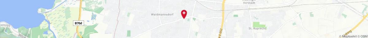 Kartendarstellung des Standorts für "Die Apotheke" Dr. Fellner in 9020 Klagenfurt
